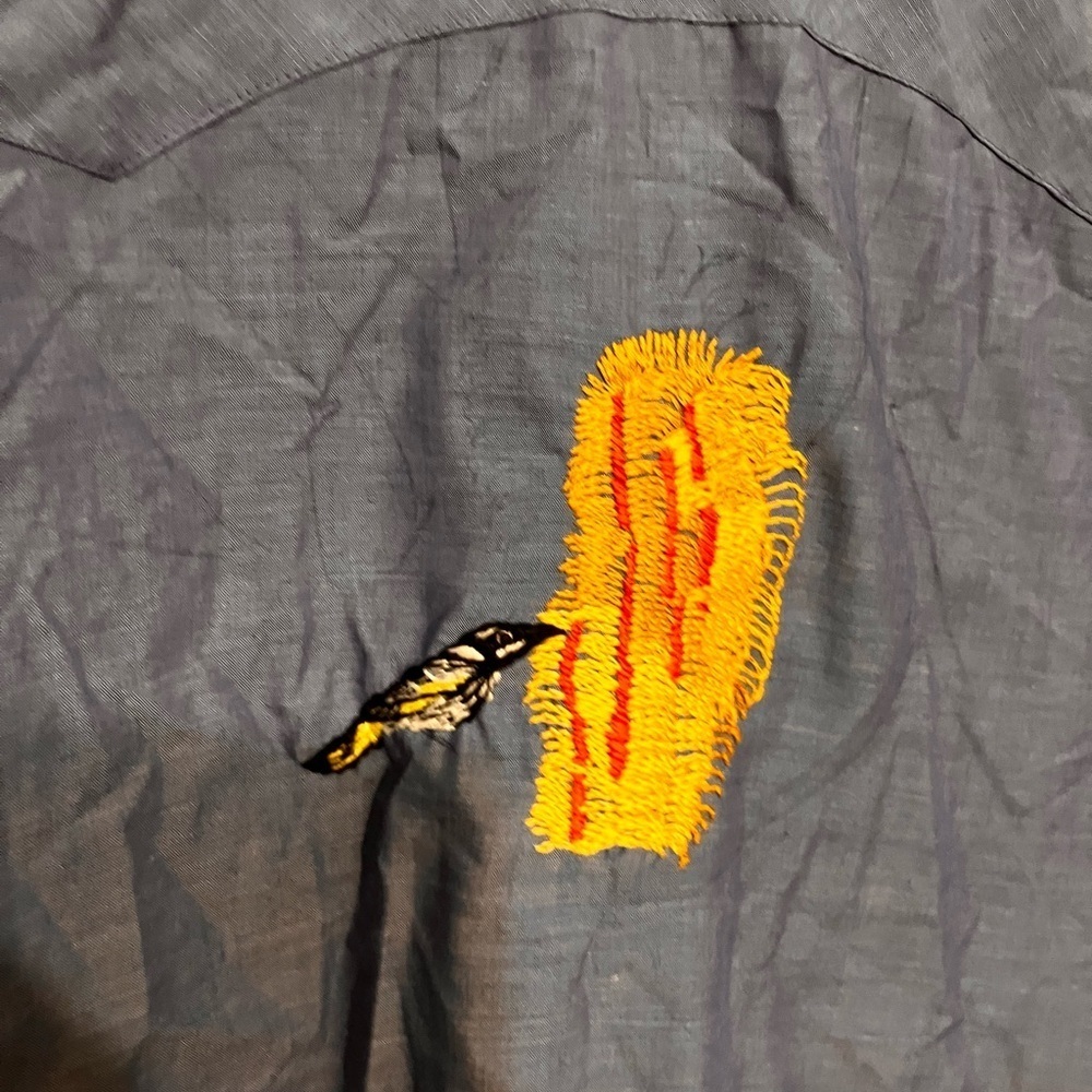 Levi’s dead stock vintage chambray shirt with pearlized snaps size large - Picture 10 of 13